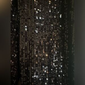 Black flare sequin pants